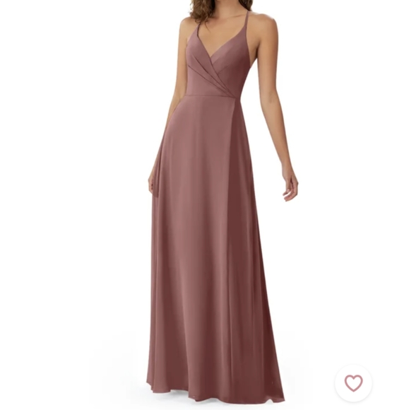 Azazie Davis Bridesmaid Dress in Desert Rose - Picture 4 of 5